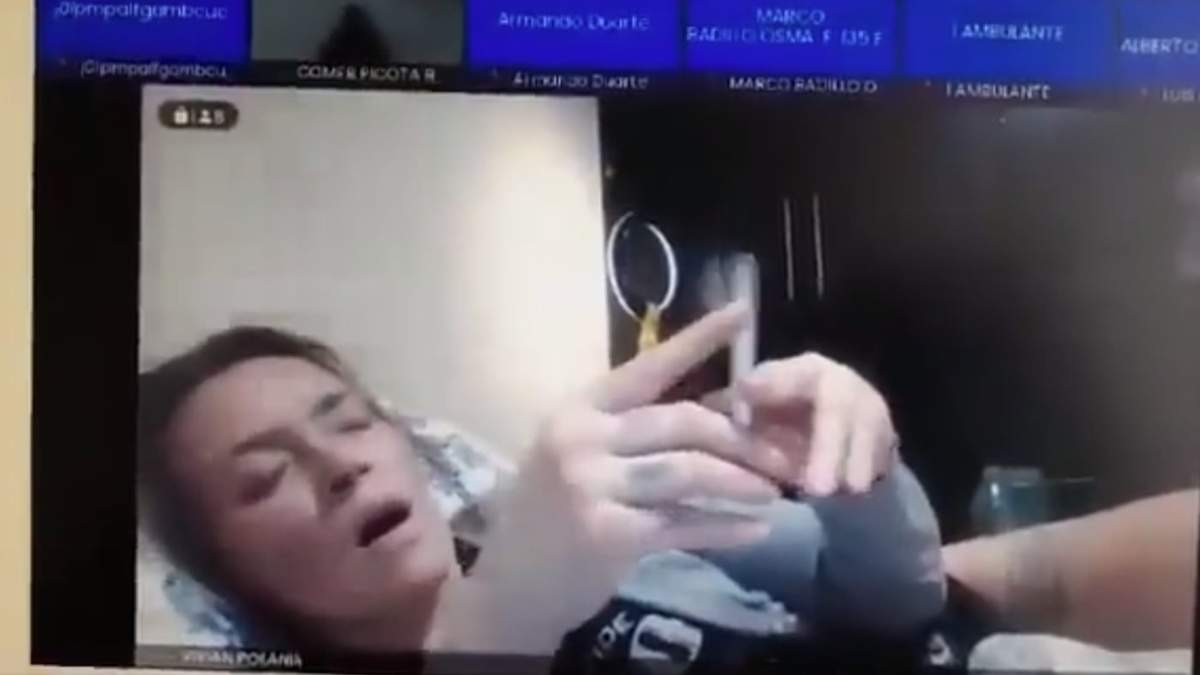 La jueza Heidi Vivian Polanía Franco durante la audiencia virtual