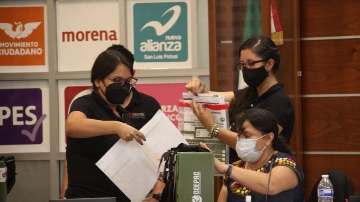 Apertura de paquetes electorales en el Ceepac de San Luis Potosí