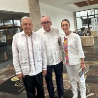 A un mes del secuestro del "Mayo" Zambada, Rubén Rocha recibe a AMLO y Sheinbaum en Sinaloa