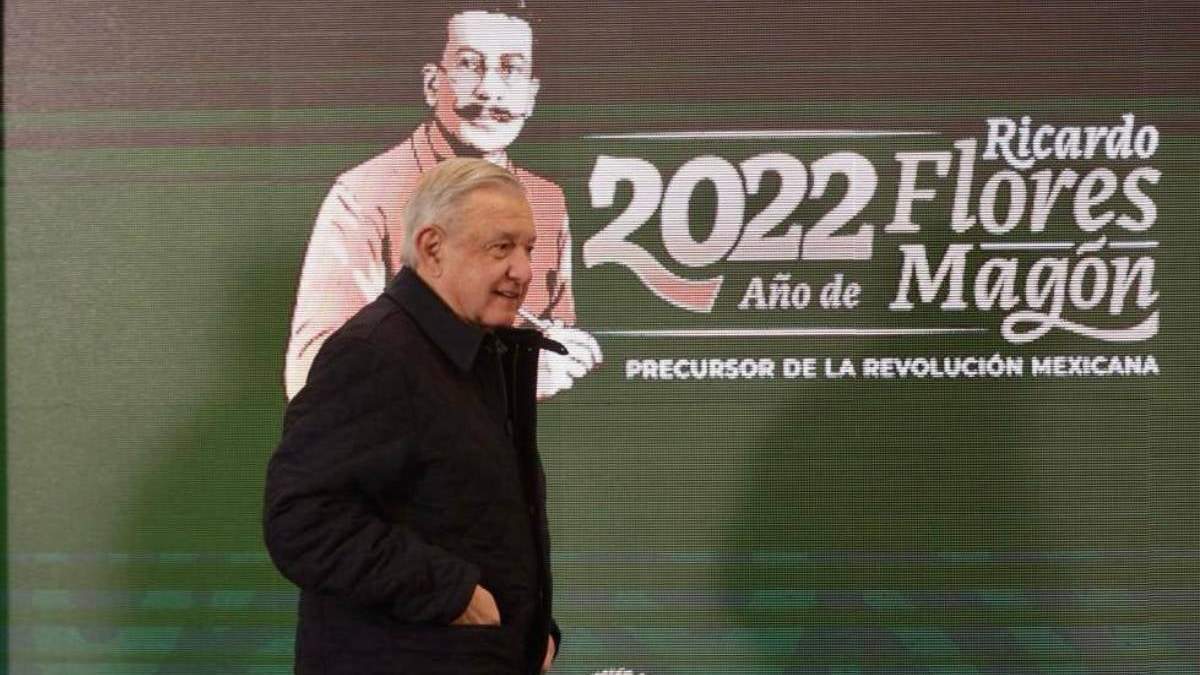 López Obrador en su conferencia en Hidalgo