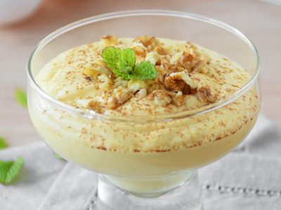 Increíble copa de sambayón y dulce de leche