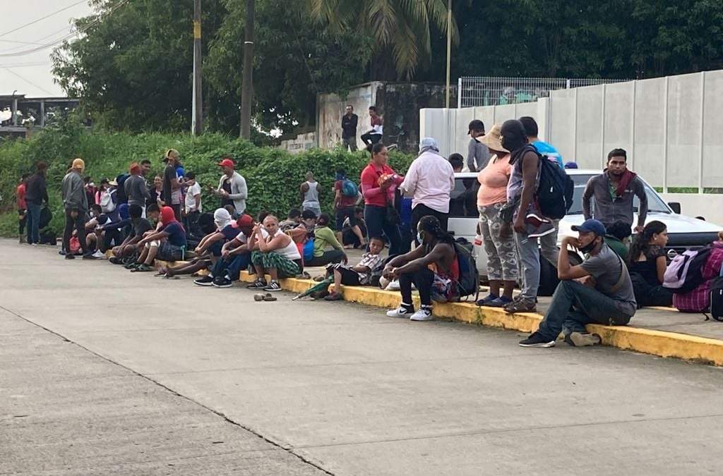 El fin de semana la Guardia Nacional disolvió una caravana migrante en Huixtla, Chiapas
