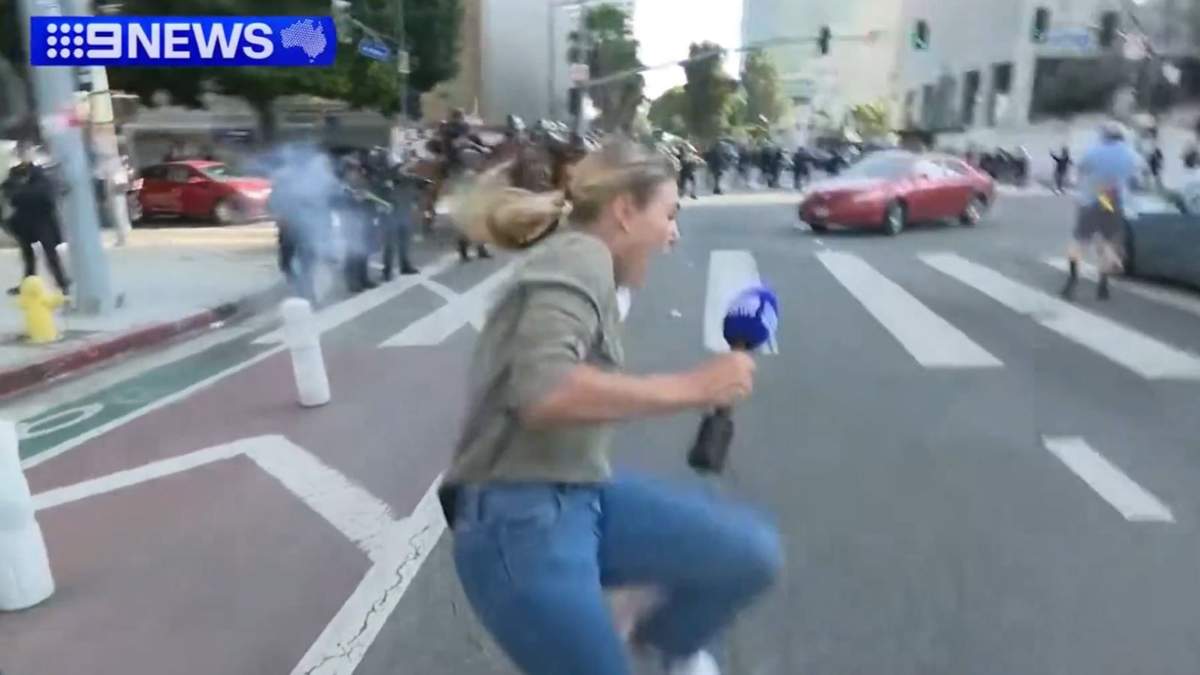 La periodista australiana del canal 9News Lauren Tomasi