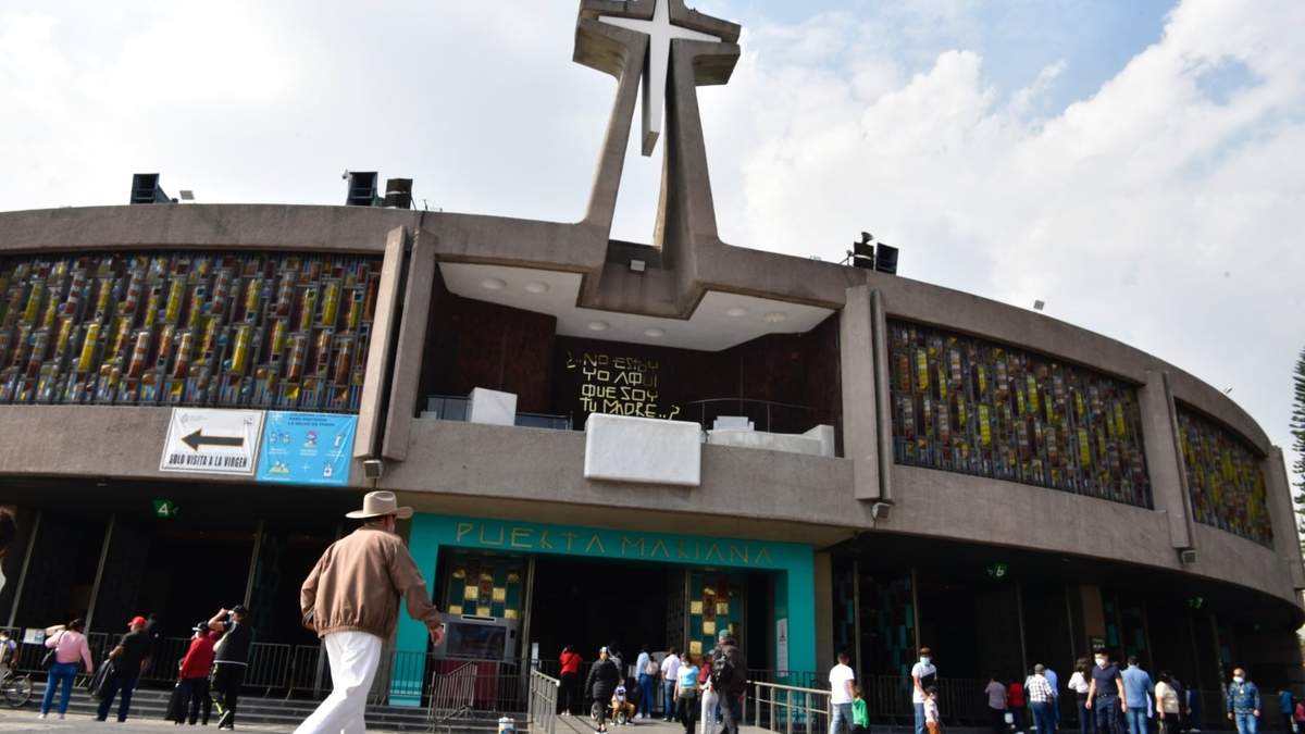 La Basílica de Guadalupe en diciembre de 2020