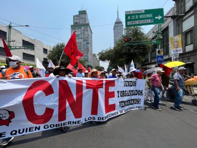CNTE prevé protestas en Paseo de la Reforma y marcha del Ángel al Zócalo este viernes
