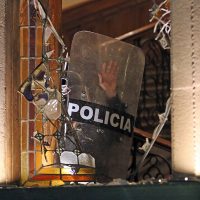 Grave daño a piezas históricas del Palacio de Gobierno de NL por vandalismo