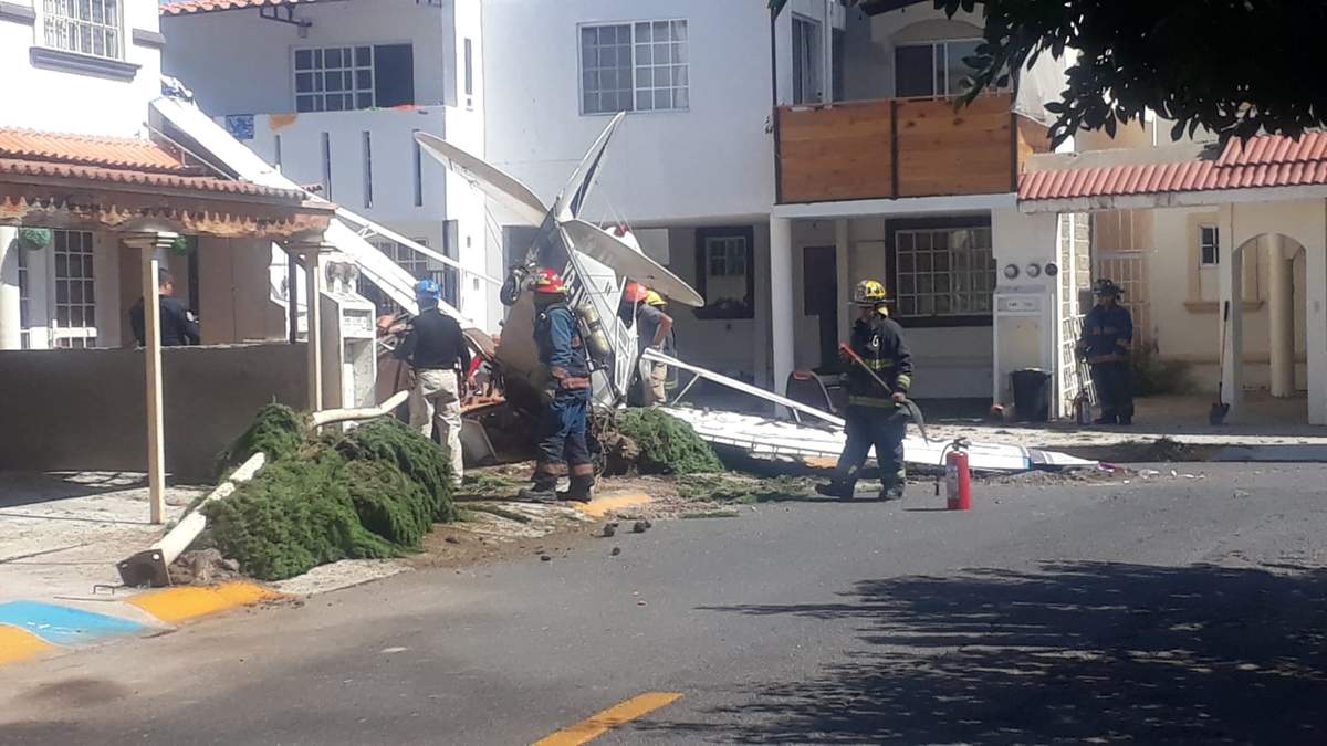 La avioneta accidentada en Celaya