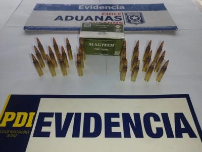 Detuvieron a un argentino que iba a Chile con proyectiles de fusil