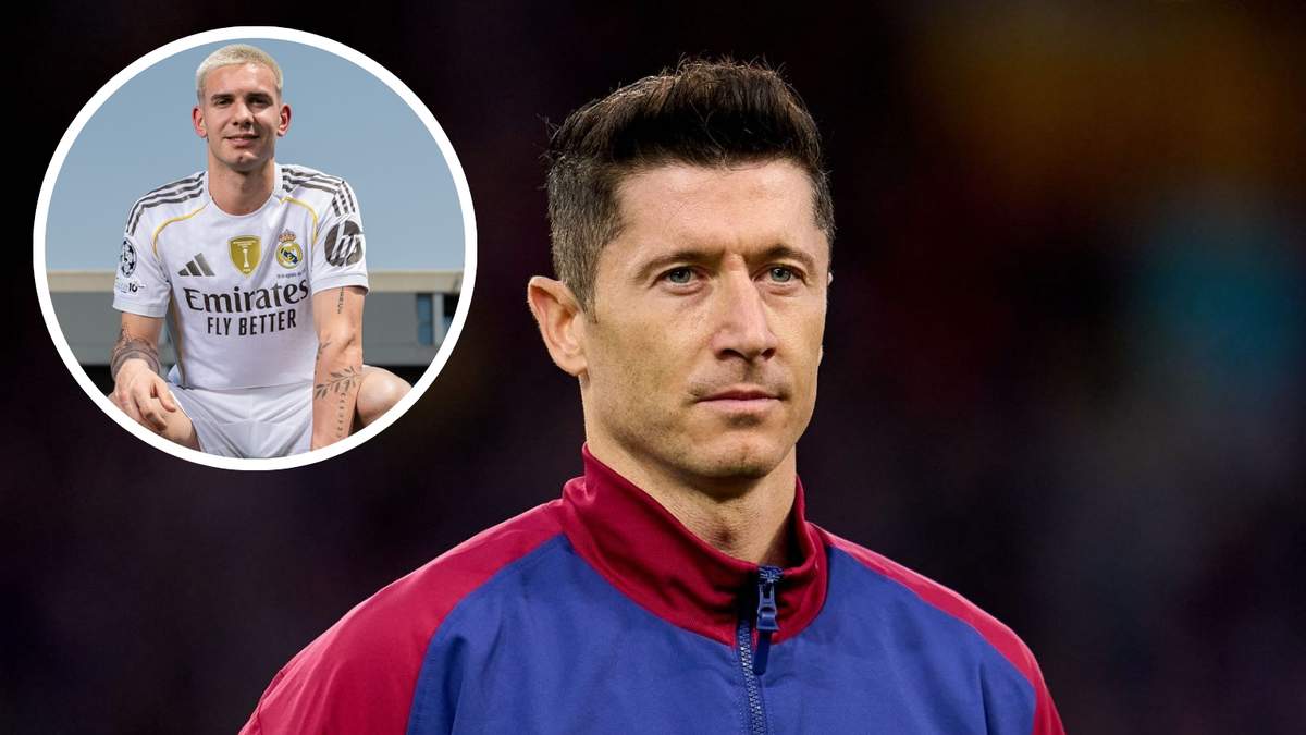 Robert Lewandowski y Franco Mastantuono Fuente: (X)