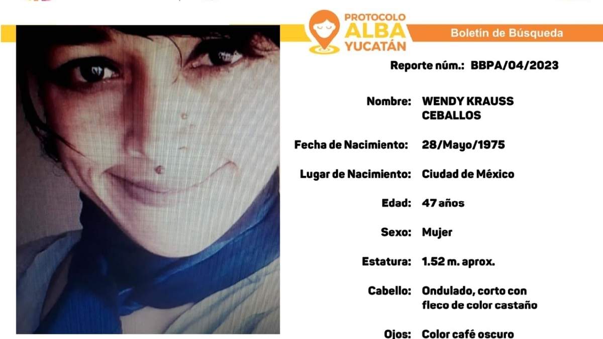 La ficha de búsqueda de Wendy Krauss