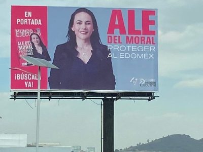 IEEM ordena retirar espectaculares con la imagen de la priista Alejandra del Moral
