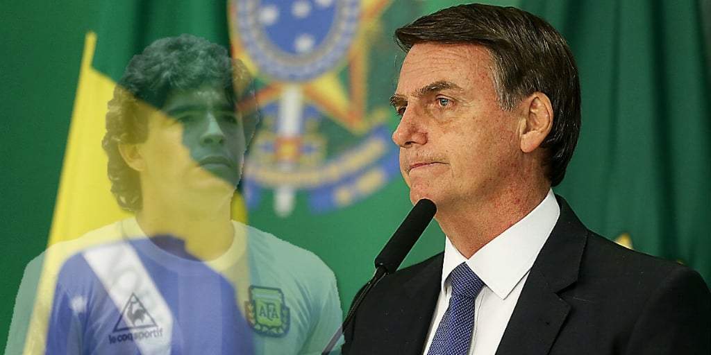 Jair Bolsonaro y Maradona.