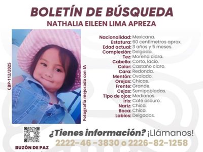 Exigen esclarecer desaparición de la niña Nathalia Eileen; acusan a madre y padrastro