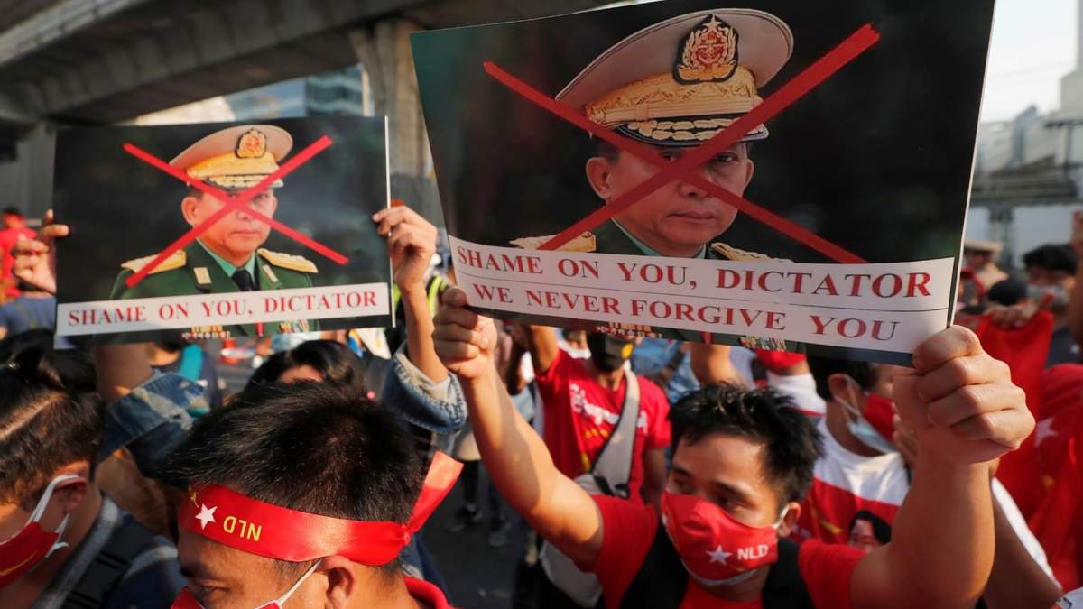 Protestas prodemocracia en Myanmar. Fuente: (Twitter)