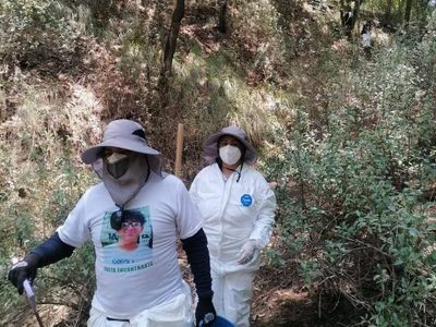 Colectivo localiza restos óseos y el cuerpo de un hombre en tres municipios del Edomex