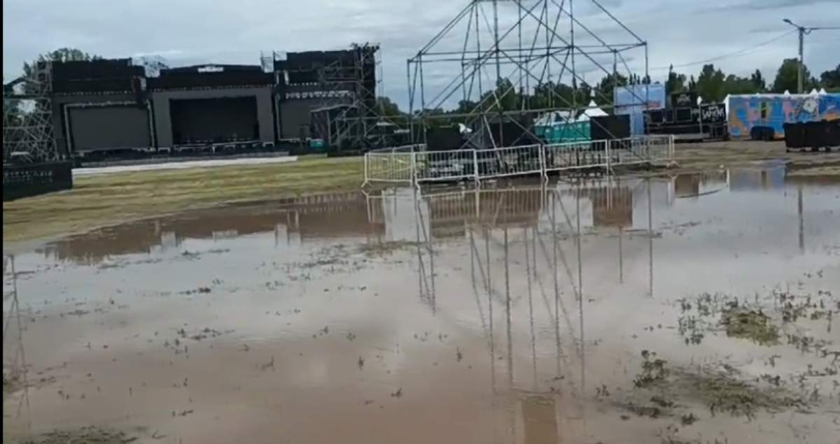 El estado del campo general de la Fiesta de la Confluencia. Fuente: (Minuto Neuquén)