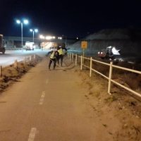 Operativo nocturno de limpieza en la avenida Raúl Alfonsín de Neuquén capital