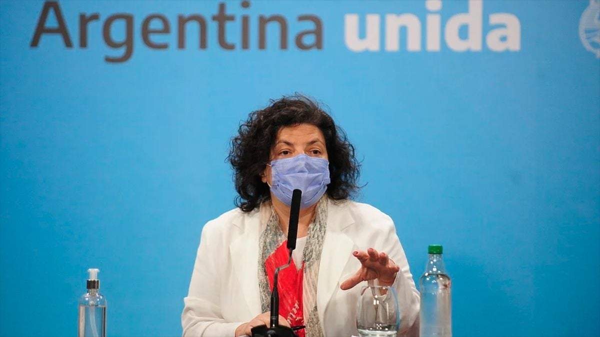 La ministra de Salud, Carla Vizzotti. Fuente: (Twitter)