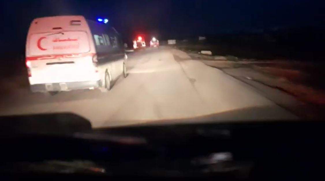 Video muestra los vehículos de socorristas plenamente identificados, con sirenas y luces mientras circulaban en la Franja de Gaza