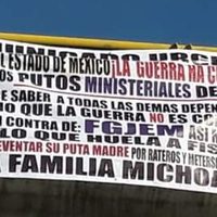 Familia Michoacana declara la 'guerra” a la FGJEM a través de narcomantas