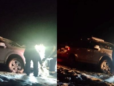 Una familia chilena fue rescatada en medio de un temporal de nieve en la ruta 13