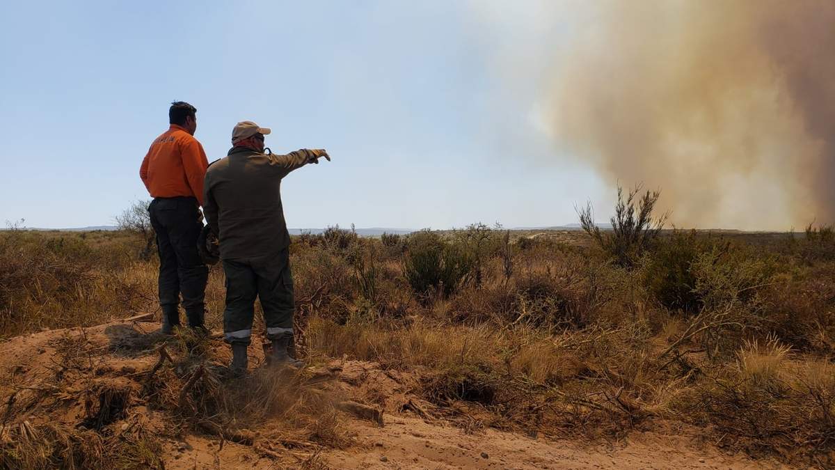 Incendio en Las Grutas. Fuente: (Twitter)