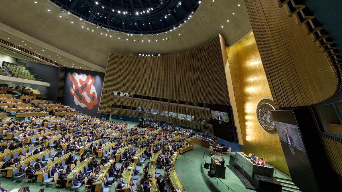 La sesión de la ONU donde fue suspendida Rusia del consejo
