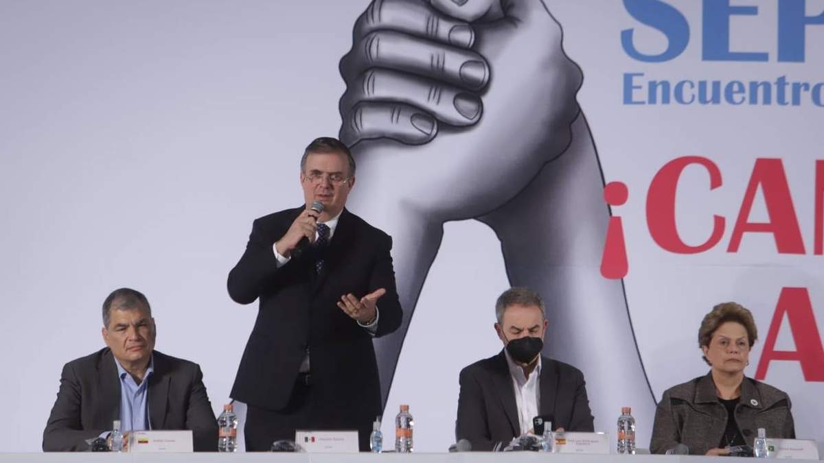Participación de Ebrard en la reunión del Grupo de Puebla