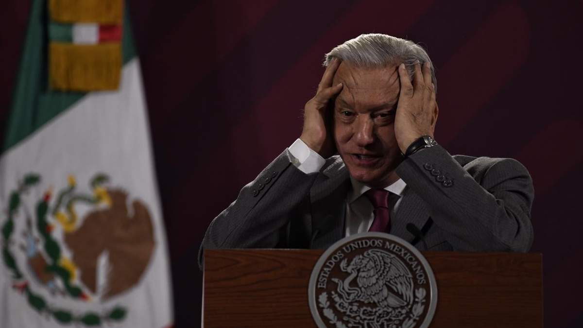 El presidente durante la confrencia en Palacio Nacional