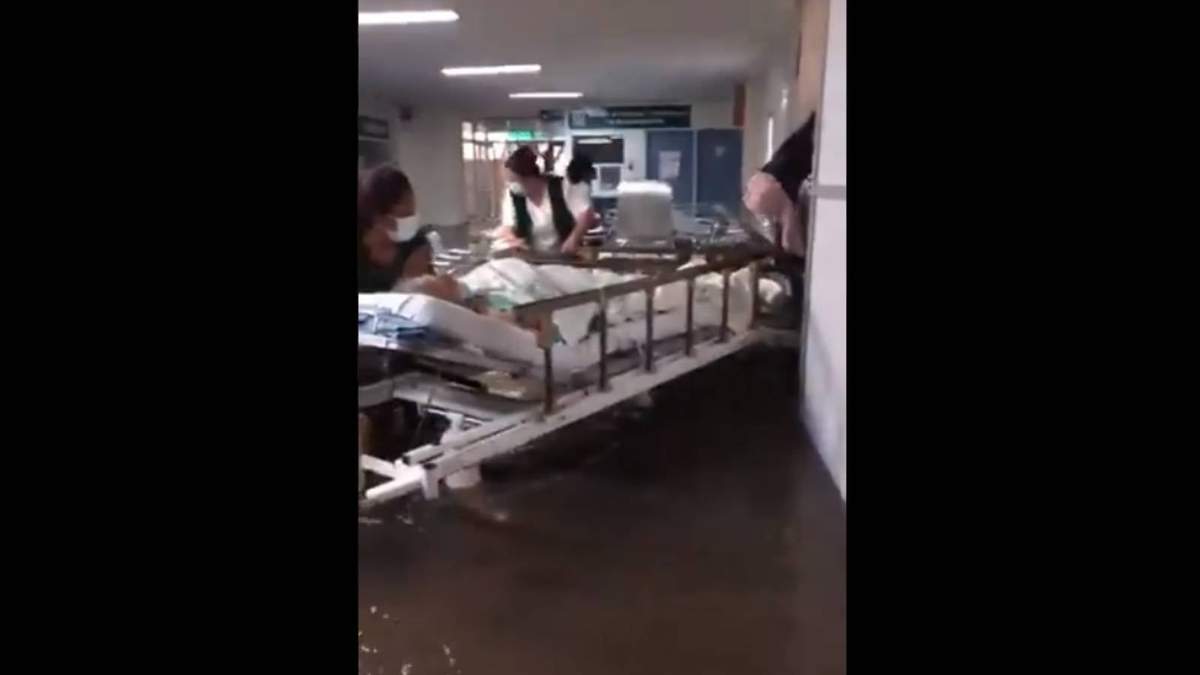 El hospital del IMSS de Tula, Hidalgo, se inundó debido a las fuertes lluvias