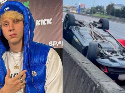 El streamer Brunenger sufrió un accidente en auto