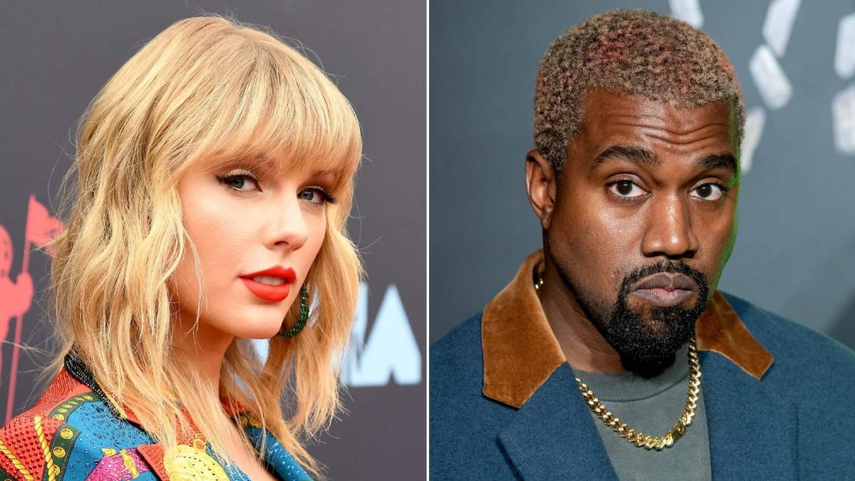 Taylor Swift y Kanye West. Fuente: (Twitter)