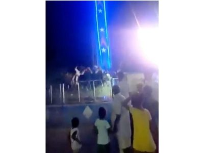 Al menos 50 heridos en brutal accidente en parque de diversiones en la India (video)