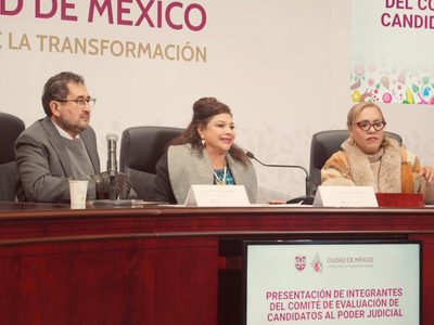 Brugada presenta el Comité de Evaluación para registro de aspirantes a juzgadores en la CDMX