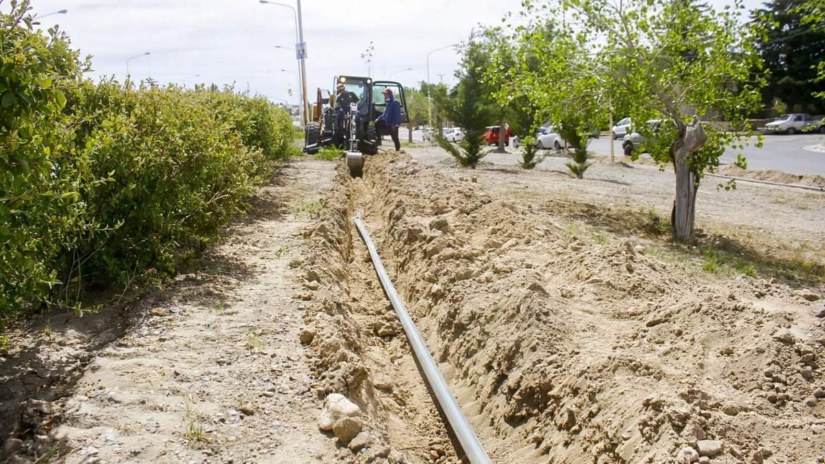 Obra pública en Zapala. Fuente: (Twitter)