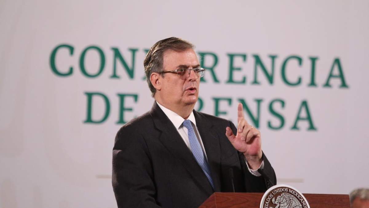 El canciller Marcelo Ebrard en Palacio Nacional