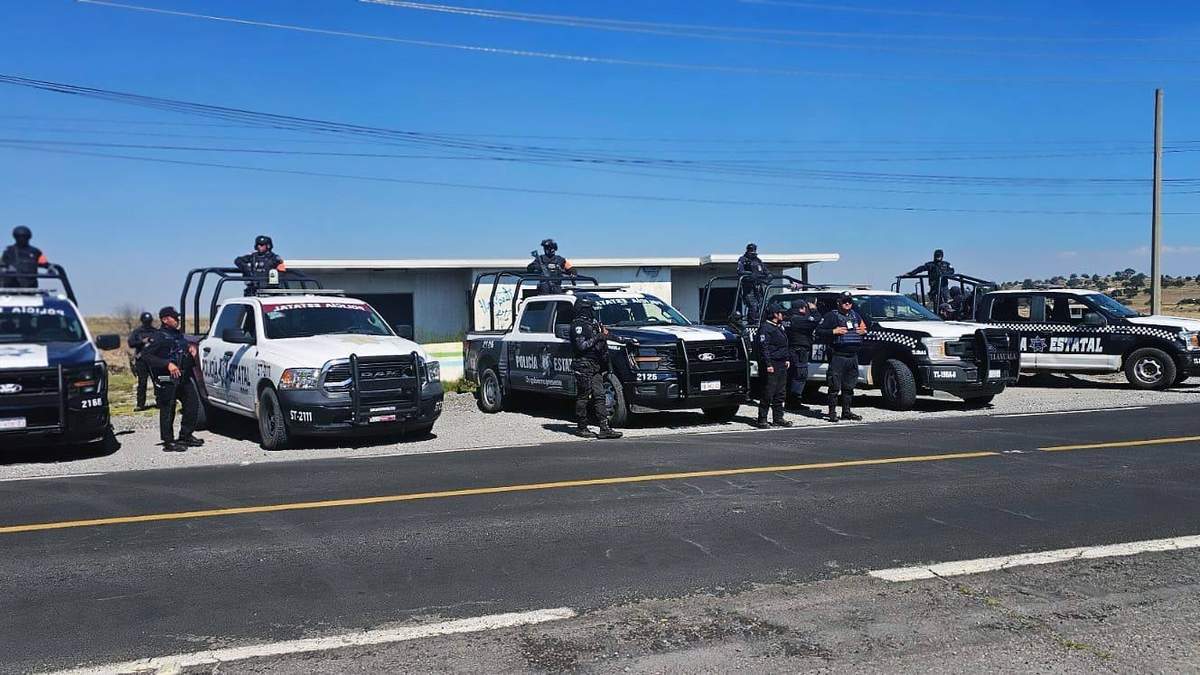 Elementos de la policía estatal de Puebla