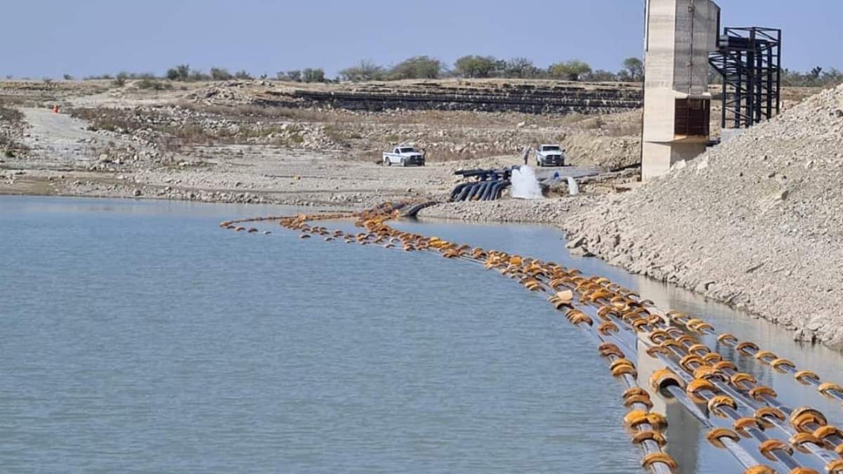 Una de las presas que surten agua a la zona metropolitana de Monterrey