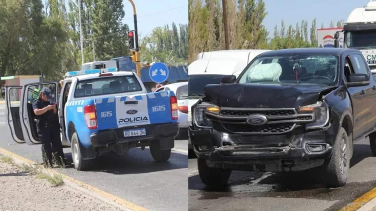 El choque se produjo por la distracción del conductor que buscaba el celular. Fuente: (ADN Sur)