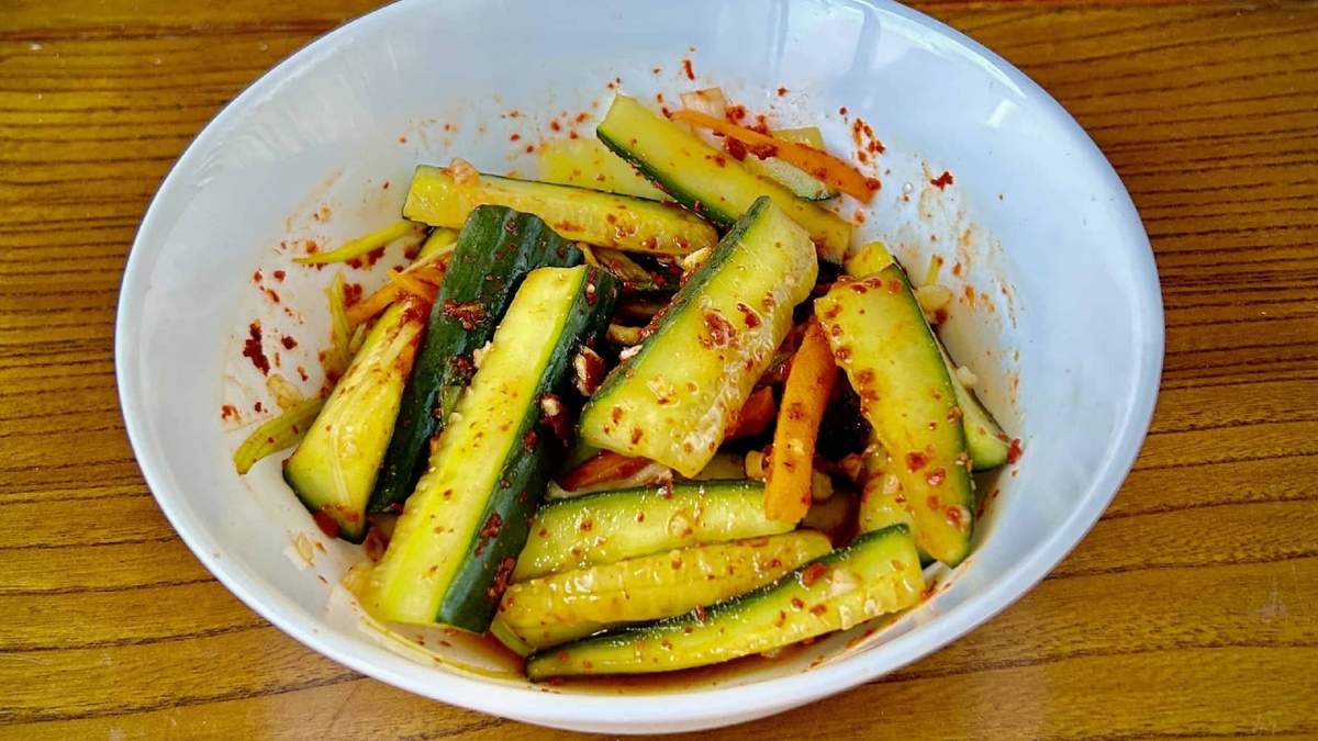 Ensalada de pepino. Fuente: (Instagram)
