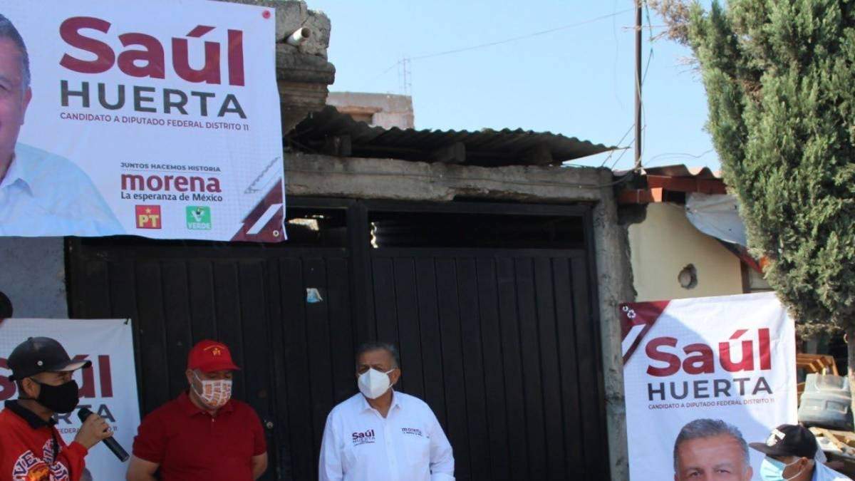 Propaganda a favor de Saúl Huerta