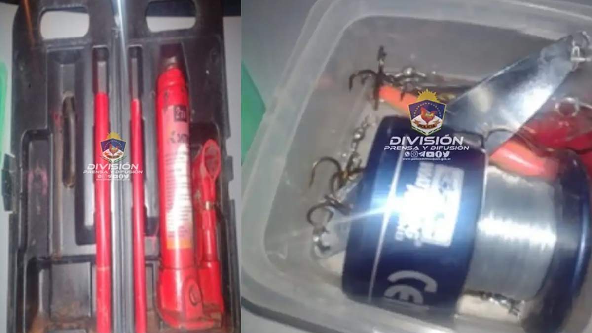 Los elementos que fueron presuntamente robados. Fuente: (Policía de Neuquén)