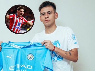 Lo sigue de cerca: el increíble gesto que tuvo Julián Álvarez con el Diablito Echeverri