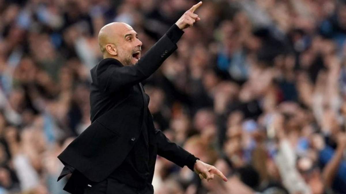 El entrenador español del Manchester City, Pep Guardiola