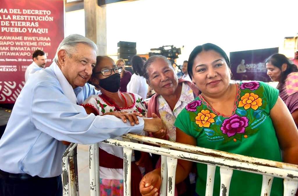 El presidente en la comunidad de Belem