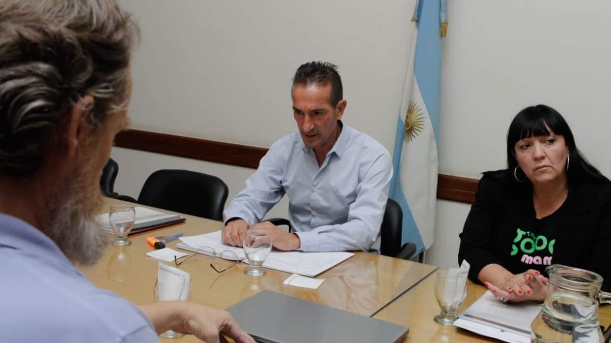 Jorge Tobares junto al secretario general de Aten, Marcelo Guagliardo. Fuente: (Emiliano Ortiz)