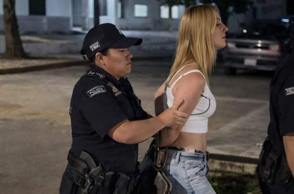 La joven arrestada