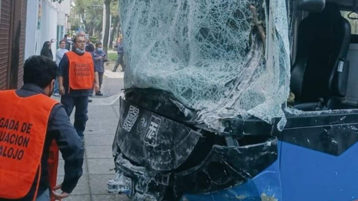 Los daños ocasionados al trolebús