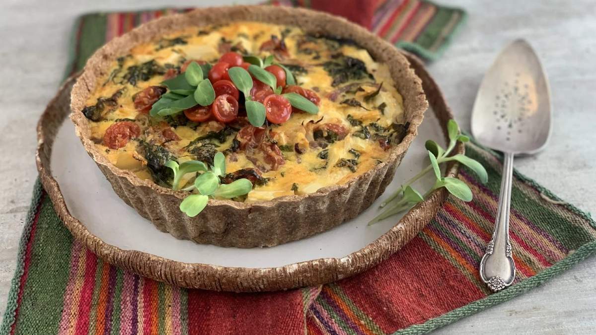 Tarta integral de verduras. Fuente: (Instagram)
