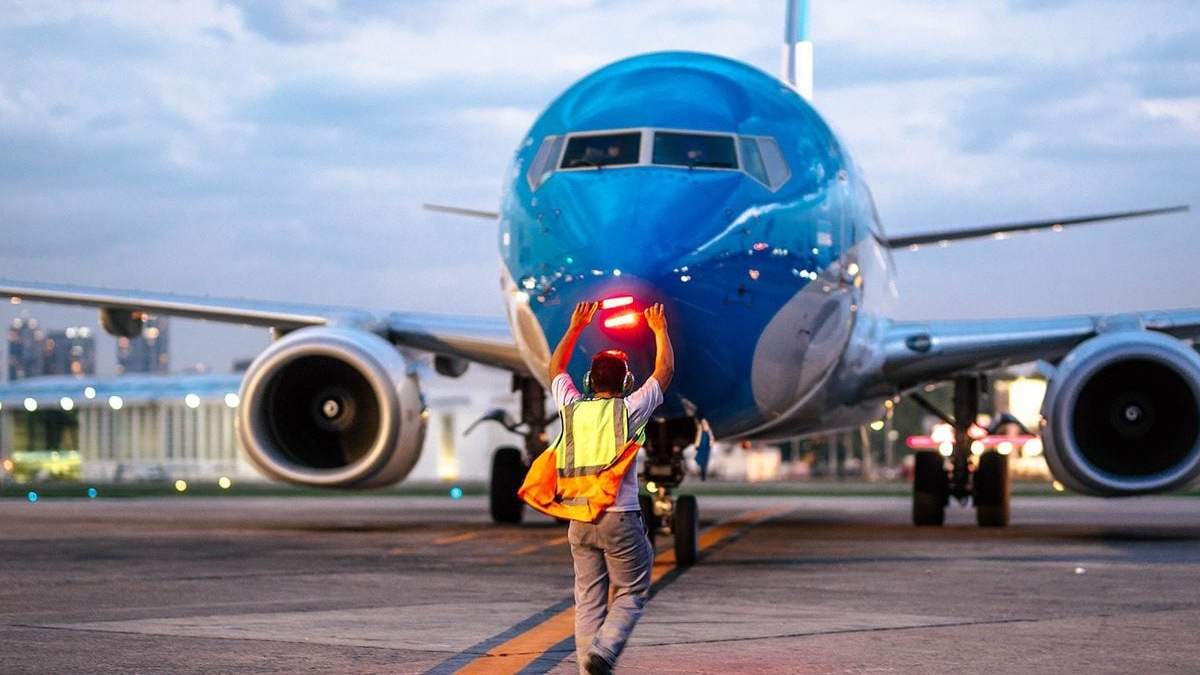 Avión de Aerolíneas Argentinas. Fuente: (Twitter)